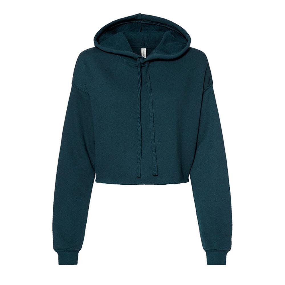 Bella Canvas 7502 Women's Cropped Fleece Hoodie flat lay