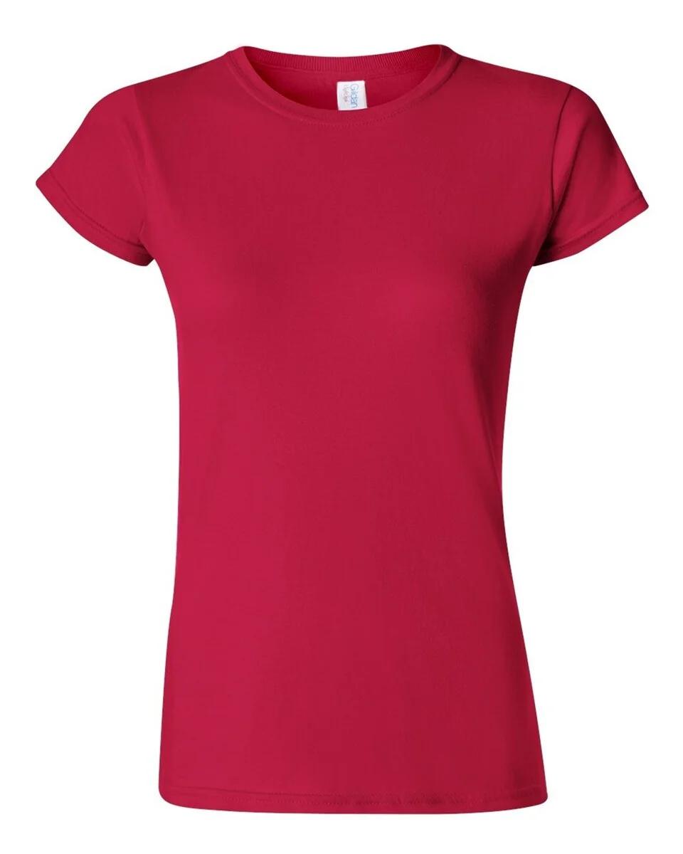 Gildan 64000L Softstyle Ladies Tee flat lay